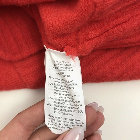 J.Crew Alpaca Wool Blend Orange Sweater - Picture 5 of 7